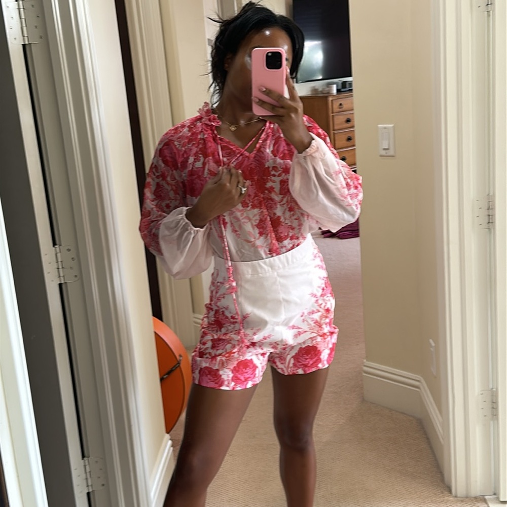 Floral short set